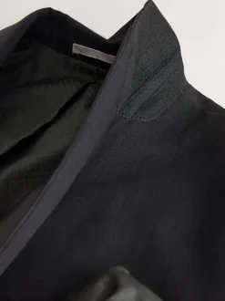 Smokings En Feestkleding|Next Zwart - Slim Fit Signature Nova Fides 100% Italian Wool Tuxedo Suit Jacket