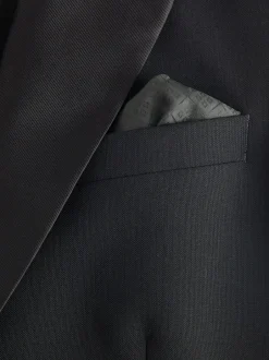 Smokings En Feestkleding|Next Zwart - Slim Fit Signature Nova Fides 100% Italian Wool Tuxedo Suit Jacket