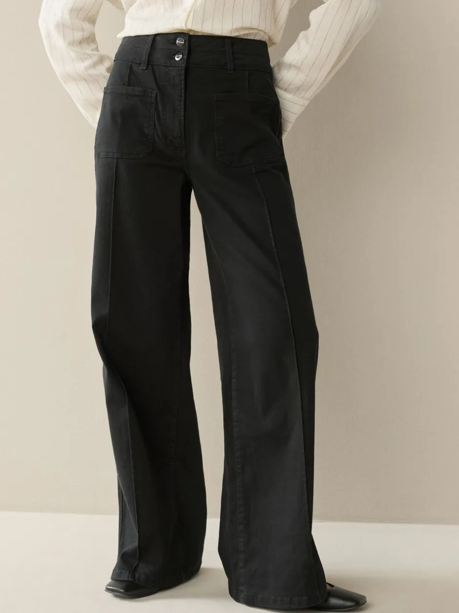 Jeans|Next - Slim Lift and Shape Wide Leg Jeans Zwart