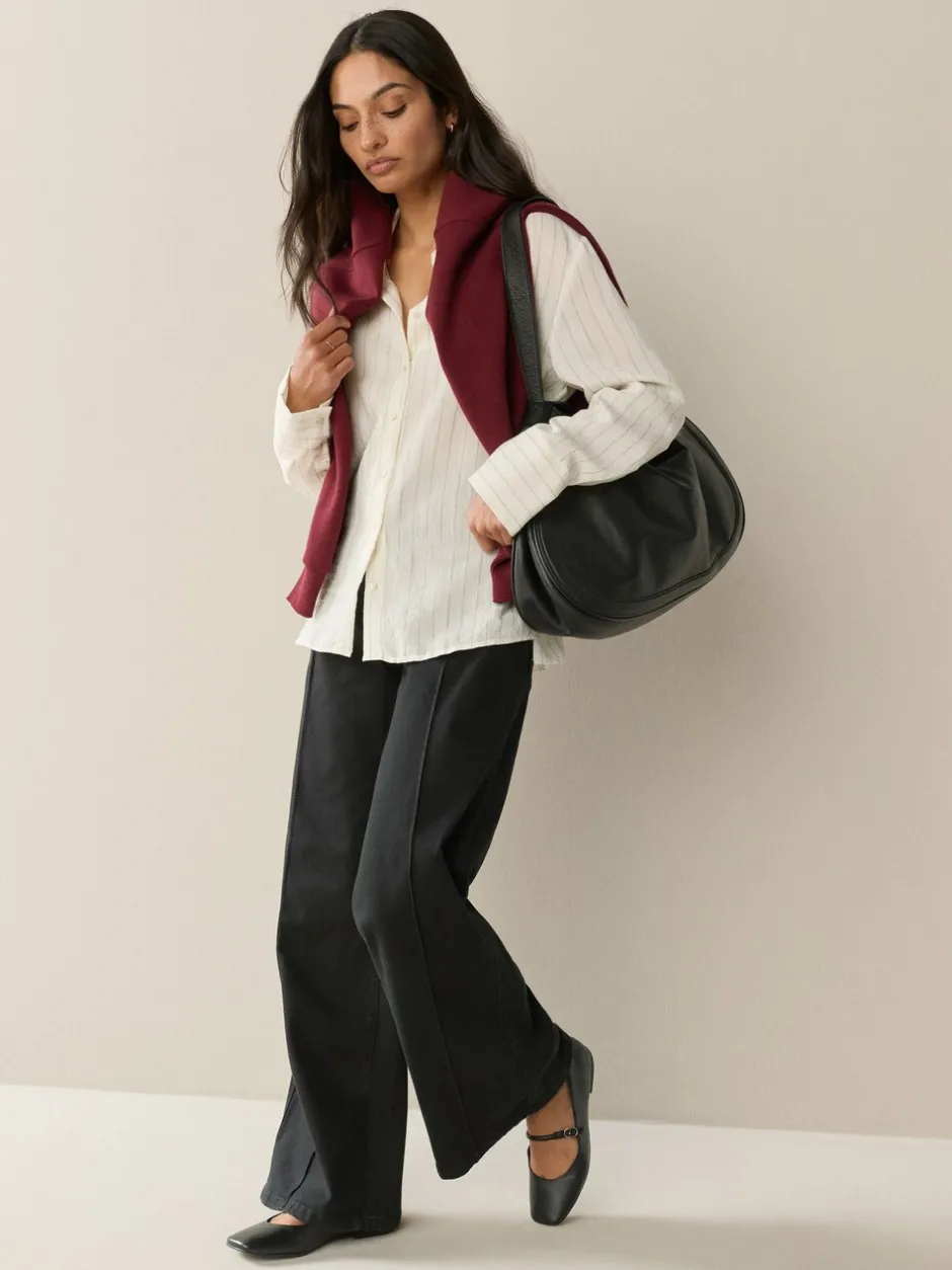 Jeans|Next - Slim Lift and Shape Wide Leg Jeans Zwart