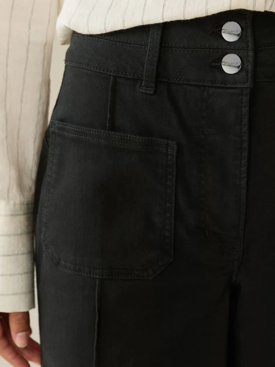 Jeans|Next - Slim Lift and Shape Wide Leg Jeans Zwart