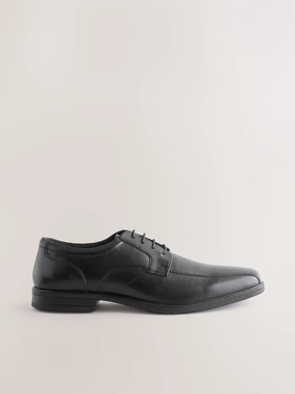Formele Schoenen|Next Zwart - Slim Panel Leather Shoes