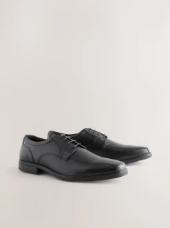 Formele Schoenen|Next Zwart - Slim Panel Leather Shoes