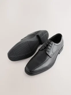 Formele Schoenen|Next Zwart - Slim Panel Leather Shoes