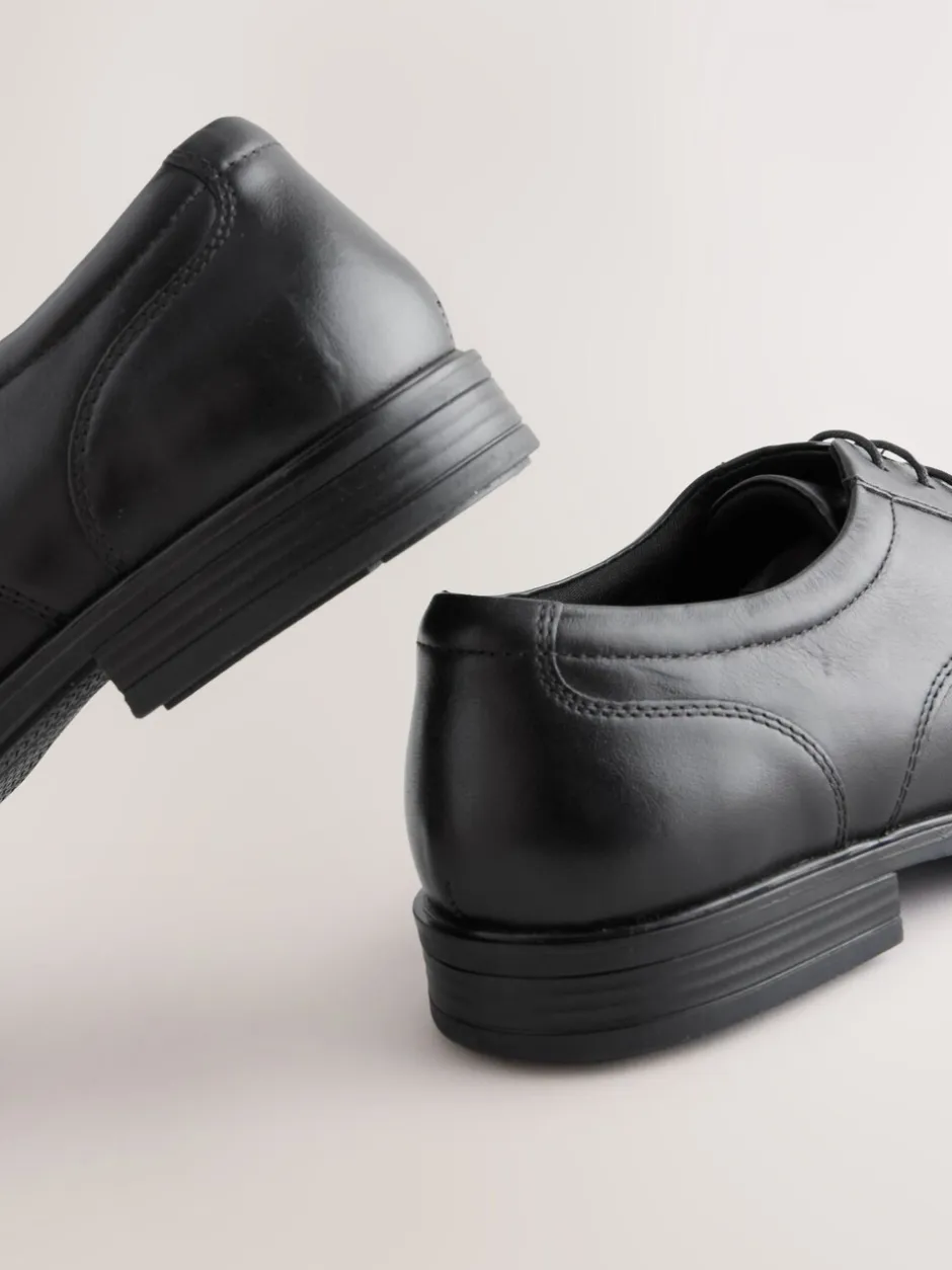 Formele Schoenen|Next Zwart - Slim Panel Leather Shoes