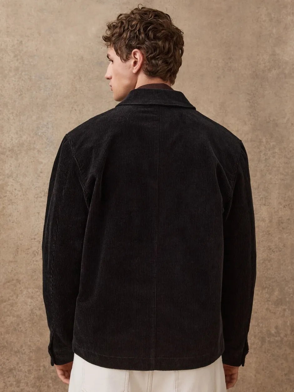 Blazers En Business-Jasjes|Jassen En Jacks*Next - Slim Rijk Corduroy Jack Zwart