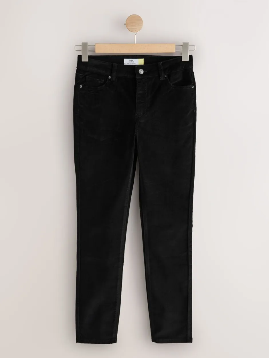 Jeans*Next - Slim Velvet Cord Jeans Zwart