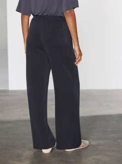 Broeken|Next - Slinky superzachte jersey modal blend wijde pijpen pull-on broek Zwart