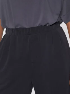 Broeken|Next - Slinky superzachte jersey modal blend wijde pijpen pull-on broek Zwart