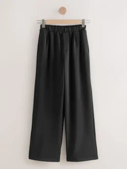 Broeken|Next - Slinky superzachte jersey modal blend wijde pijpen pull-on broek Zwart