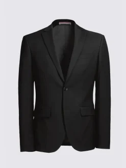 Blazers En Business-Jasjes|Pakken*MOSS - Smal - - Stretch colbert Zwart