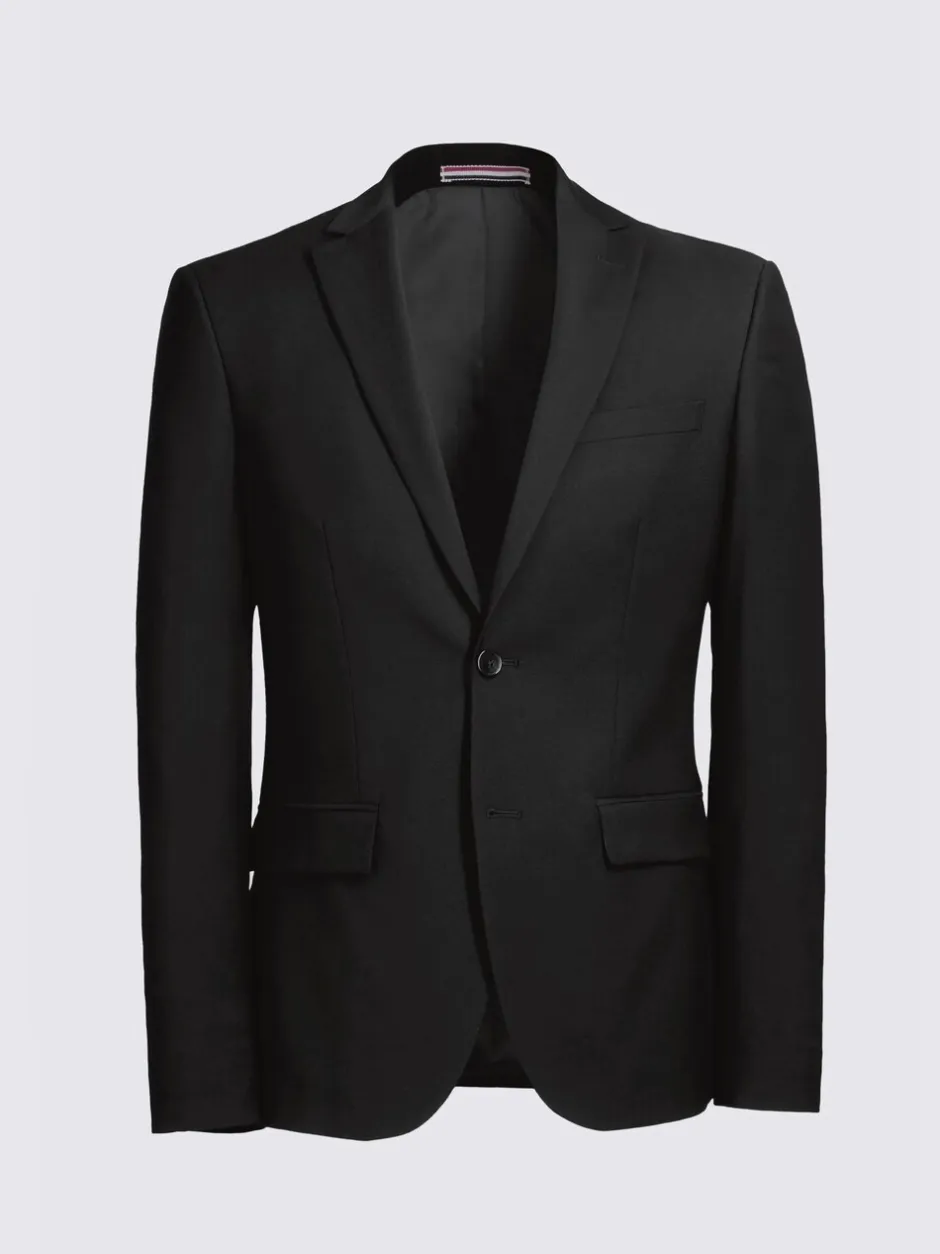 Blazers En Business-Jasjes|Pakken*MOSS - Smal - - Stretch colbert Zwart