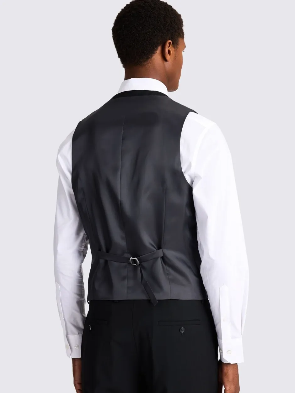 Vesten*MOSS - Smal - Stretch Suit Waistcoat Zwart