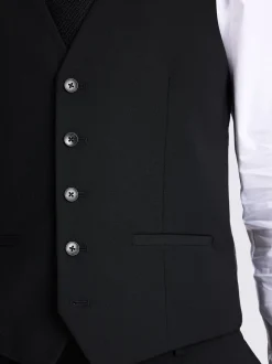Vesten*MOSS - Smal - Stretch Suit Waistcoat Zwart