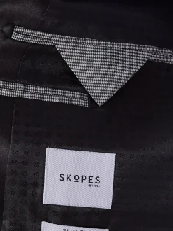 Smokings En Feestkleding|Pakken|Skopes Zwart - Smal - Sinatra fit diner kostuumjasje