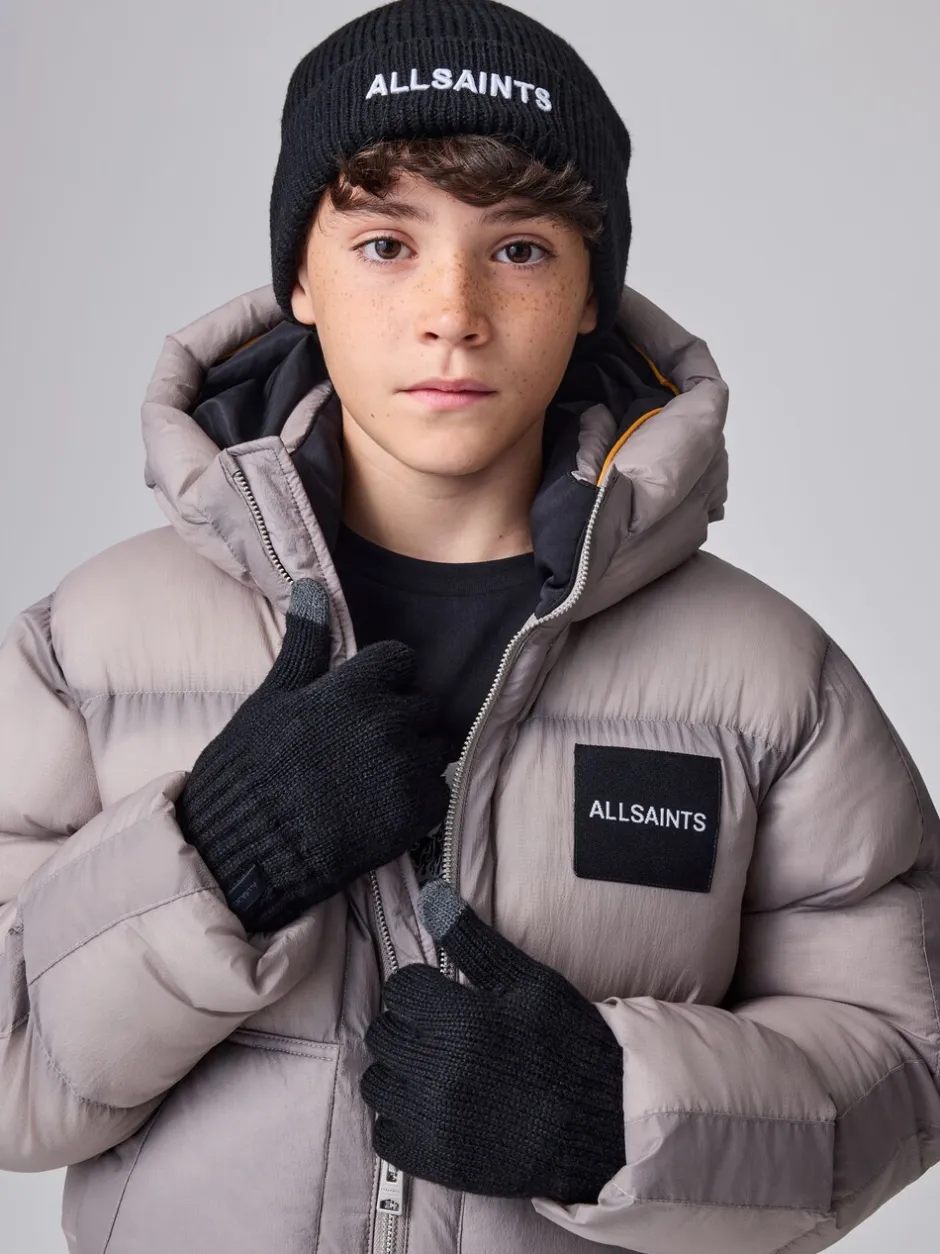 Mutsen, Handschoenen En Sjaals|smALLSAINTS - Logo Beanie and Gloves Set Zwart