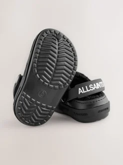 Pantoffels|smALLSAINTS - Print Borg Lined Clog Slippers Zwart