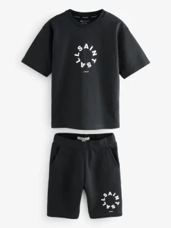Shorts*smALLSAINTS - Tierra set van T-shirt en sweatshorts Zwart