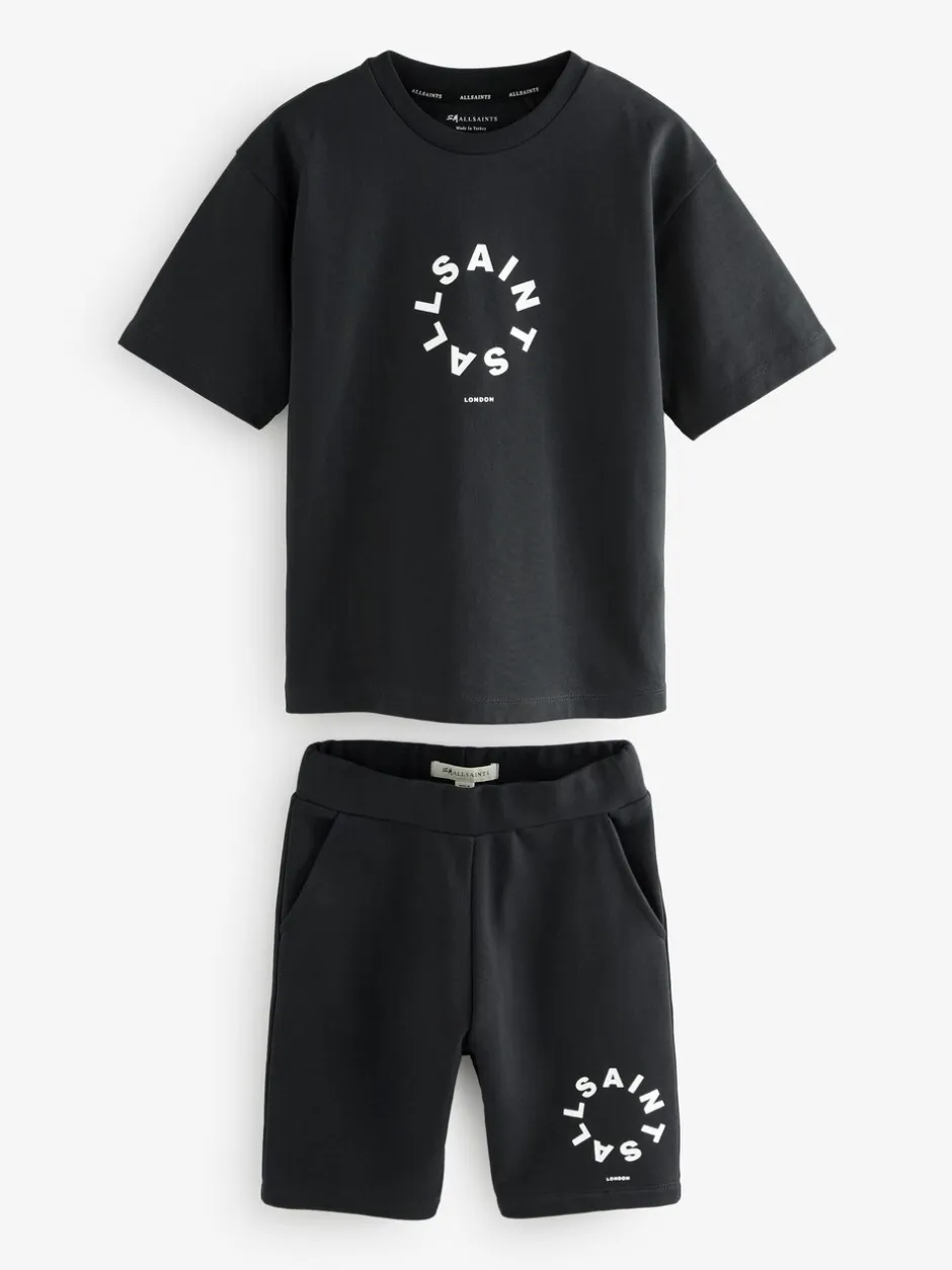 Shorts*smALLSAINTS - Tierra set van T-shirt en sweatshorts Zwart
