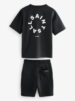 Shorts*smALLSAINTS - Tierra set van T-shirt en sweatshorts Zwart