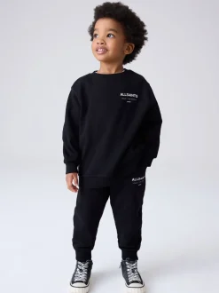 Joggingbroeken|Sweaters En Hoody´S|smALLSAINTS Zwart - Underground Oversized Set van Sweatshirt en Joggingbroek voor Jongere Jongens