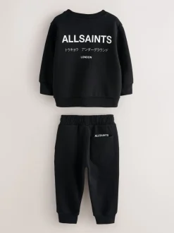 Joggingbroeken|Sweaters En Hoody´S|smALLSAINTS Zwart - Underground Oversized Set van Sweatshirt en Joggingbroek voor Jongere Jongens