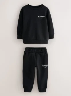 Joggingbroeken|Sweaters En Hoody´S|smALLSAINTS Zwart - Underground Oversized Set van Sweatshirt en Joggingbroek voor Jongere Jongens