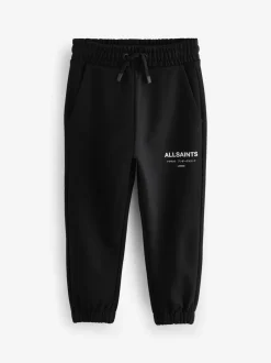 Joggingbroeken|smALLSAINTS - Underground rechte joggingbroek met omslag van 100% katoen Zwart