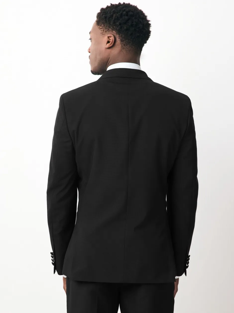 Smokings En Feestkleding|Blazers En Business-Jasjes|Next Zwart - Smokingjasje met dubbele rij knopen