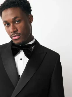 Smokings En Feestkleding|Blazers En Business-Jasjes|Next Zwart - Smokingjasje met dubbele rij knopen