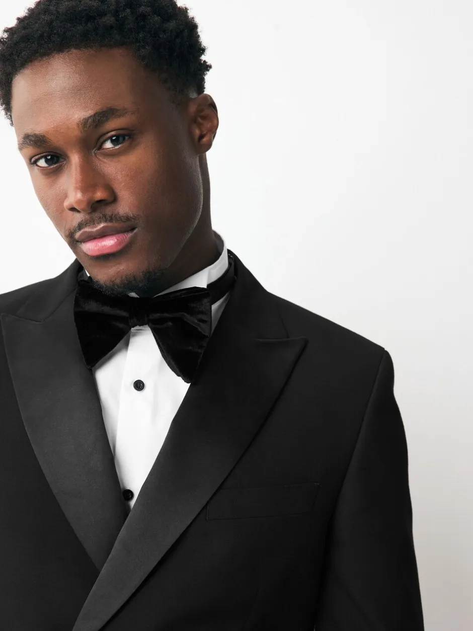 Smokings En Feestkleding|Blazers En Business-Jasjes|Next Zwart - Smokingjasje met dubbele rij knopen