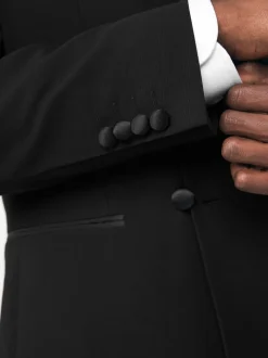 Smokings En Feestkleding|Blazers En Business-Jasjes|Next Zwart - Smokingjasje met dubbele rij knopen