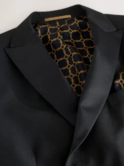 Smokings En Feestkleding|Blazers En Business-Jasjes|Next Zwart - Smokingjasje met dubbele rij knopen