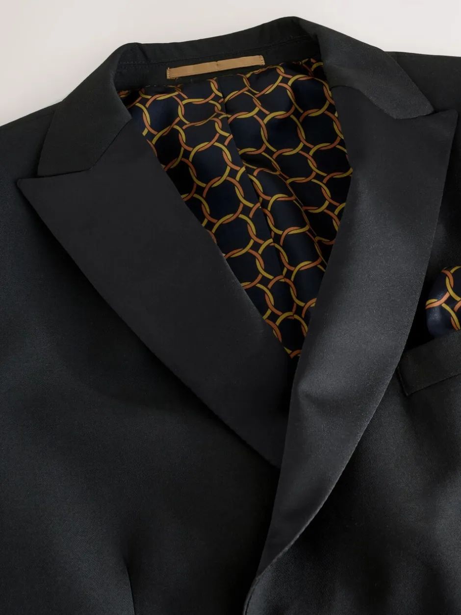 Smokings En Feestkleding|Blazers En Business-Jasjes|Next Zwart - Smokingjasje met dubbele rij knopen