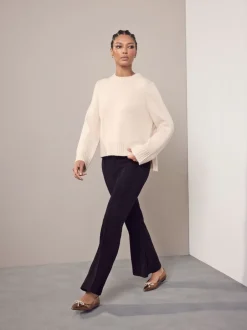 Broeken|Next Zwart - Smoothing Corduroy Bootcut Trousers