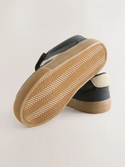 Sneakers|Next - Sneakers met klittenbandsluiting en elastische veters Zwart