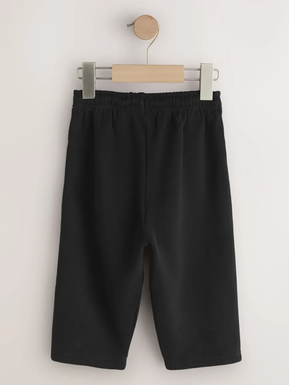 Jeans En Joggingbroeken|Next Zwart - Soft Touch Wide Fit Joggers (3mths-7yrs)