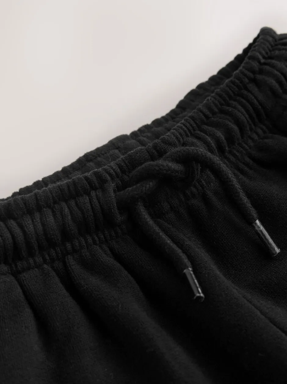 Jeans En Joggingbroeken|Next Zwart - Soft Touch Wide Fit Joggers (3mths-7yrs)
