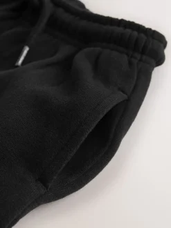 Jeans En Joggingbroeken|Next Zwart - Soft Touch Wide Fit Joggers (3mths-7yrs)