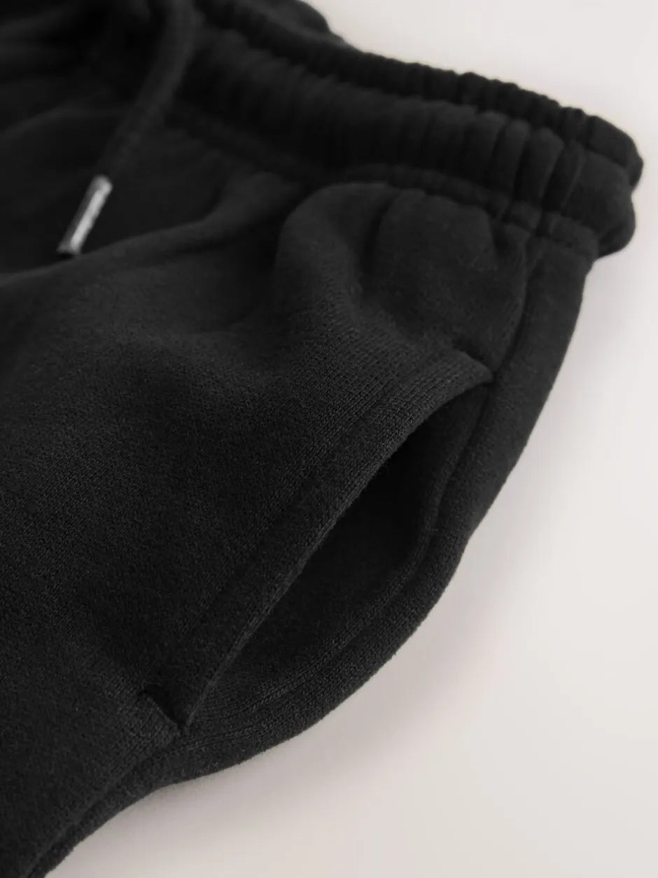Jeans En Joggingbroeken|Next Zwart - Soft Touch Wide Fit Joggers (3mths-7yrs)