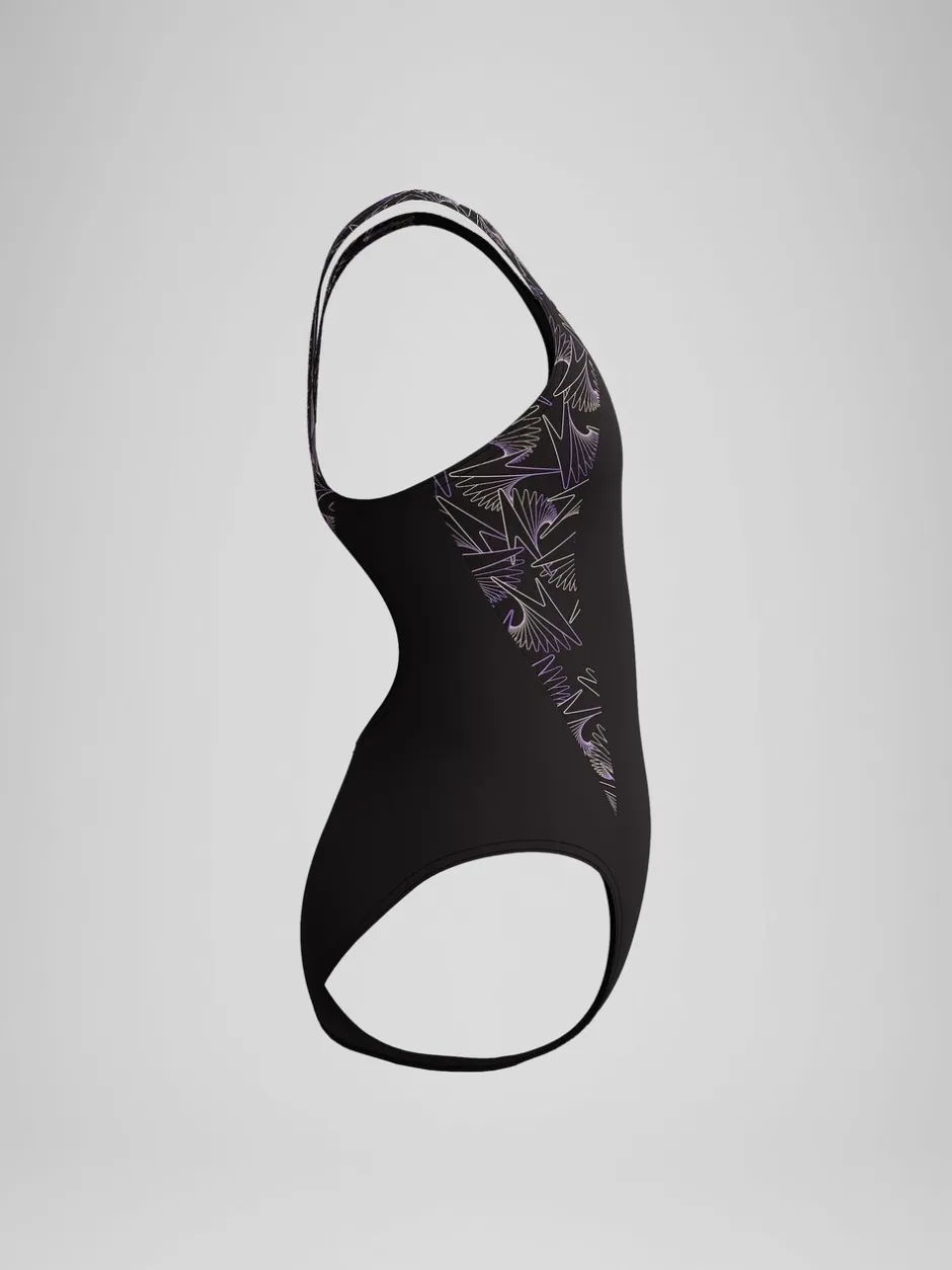 Badkleding*Speedo - Hyperboom Splice Muscleback badpak Zwart