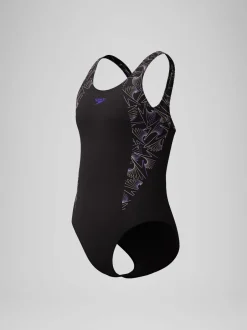 Badkleding*Speedo - Hyperboom Splice Muscleback badpak Zwart