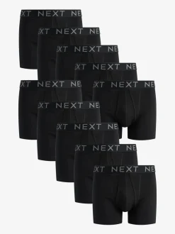 Ondergoed|Ondergoed*Next Zwart - Standaard - 10 Boxershorts zonder plooi