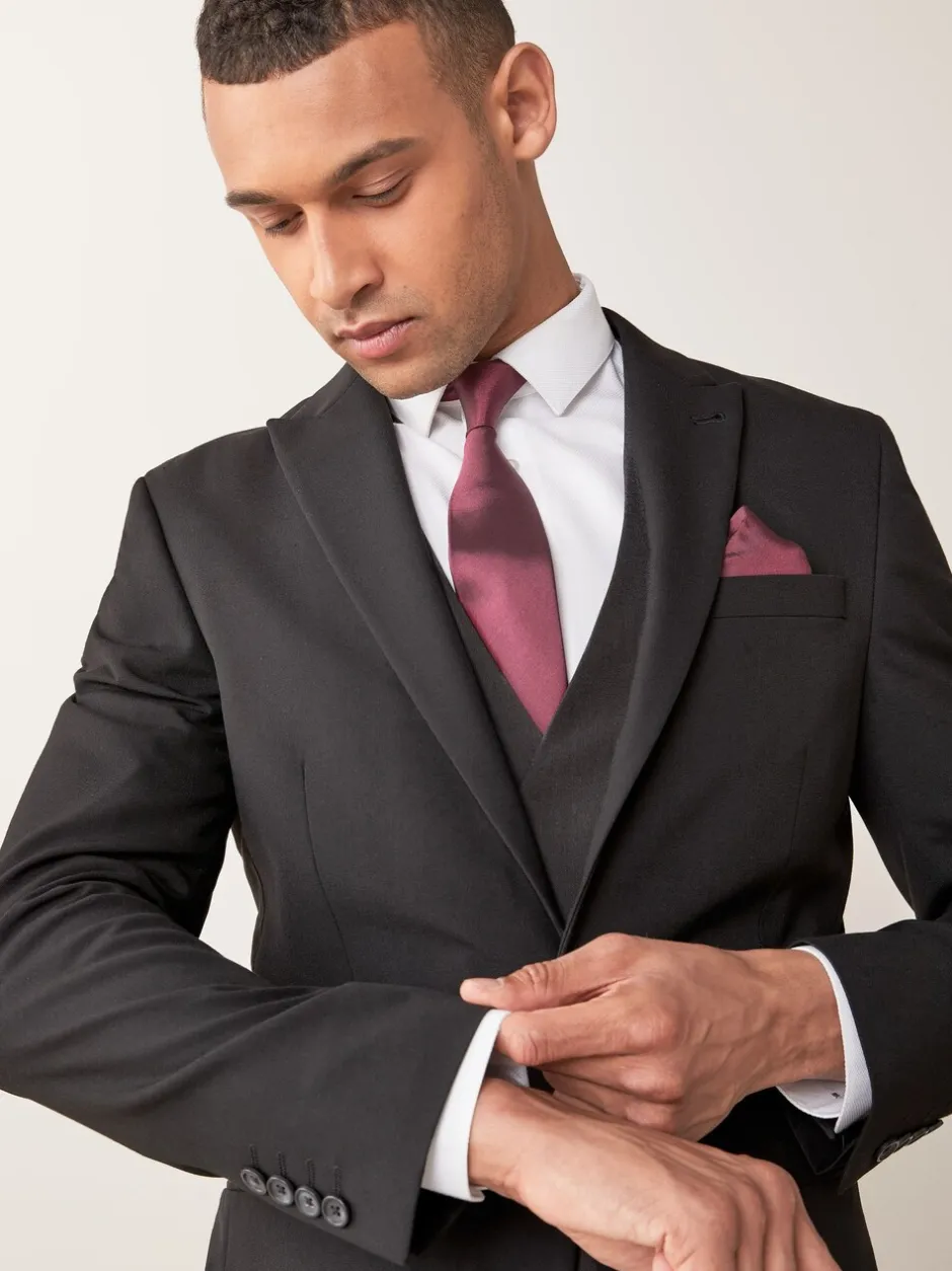 Blazers En Business-Jasjes|Pakken|Next Zwart - Standaard - Rouwkostuum: colbert