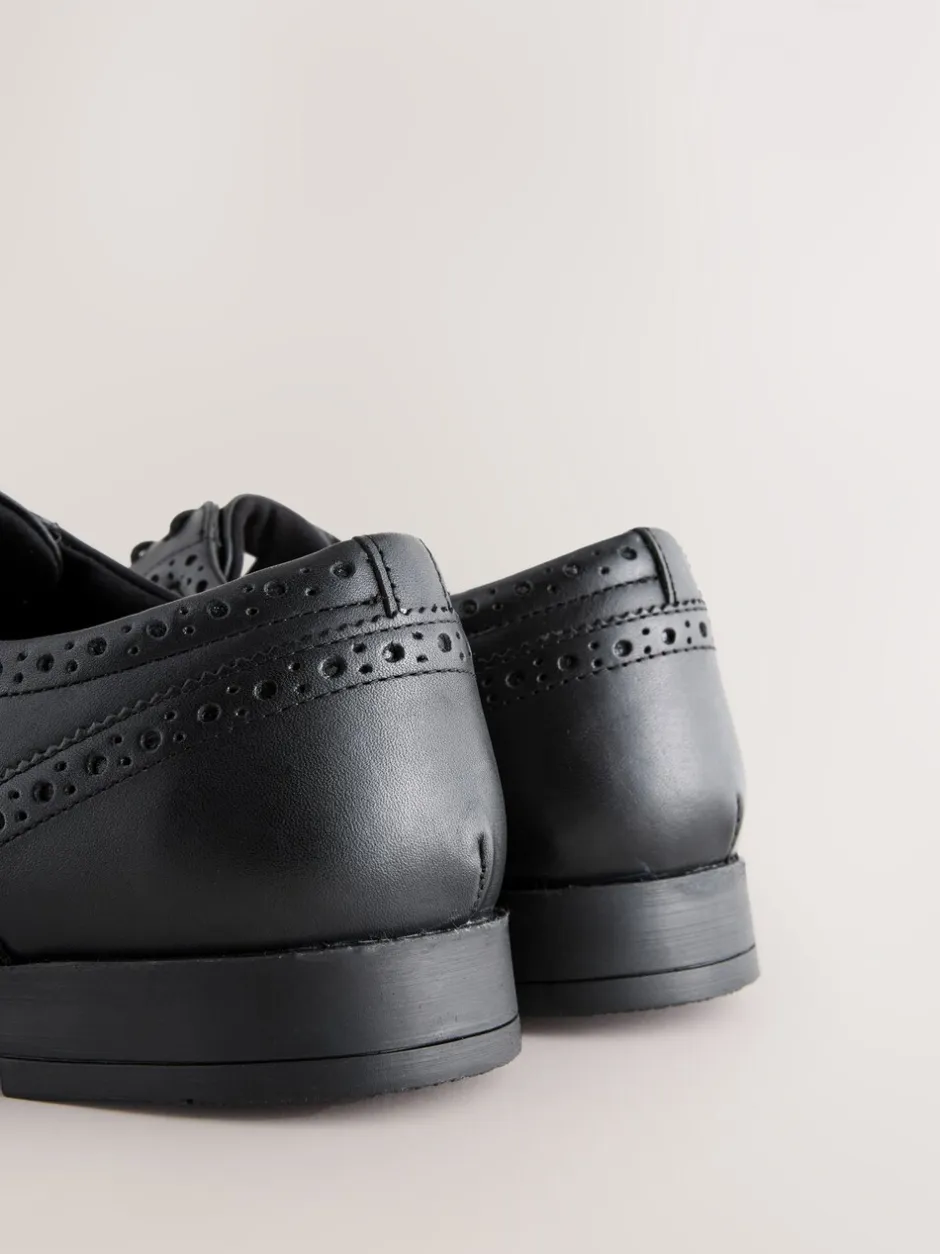Schoenen|Formele Schoenen*Next - Standaard pasvorm - Leren Oxford brogues Zwart