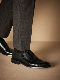 Formele Schoenen|Schoenen*Next - Standaard pasvorm - Signature Leather - Oxford schoenen met neusstuk Zwart