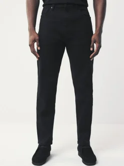 Jeans*Next Zwart - Standaard toelopende pasvorm - Motionflex jeans