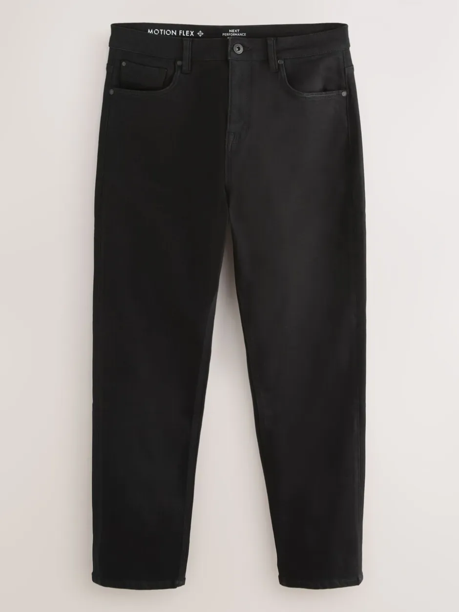 Jeans*Next Zwart - Standaard toelopende pasvorm - Motionflex jeans