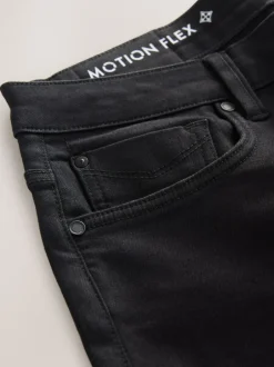 Jeans*Next Zwart - Standaard toelopende pasvorm - Motionflex jeans