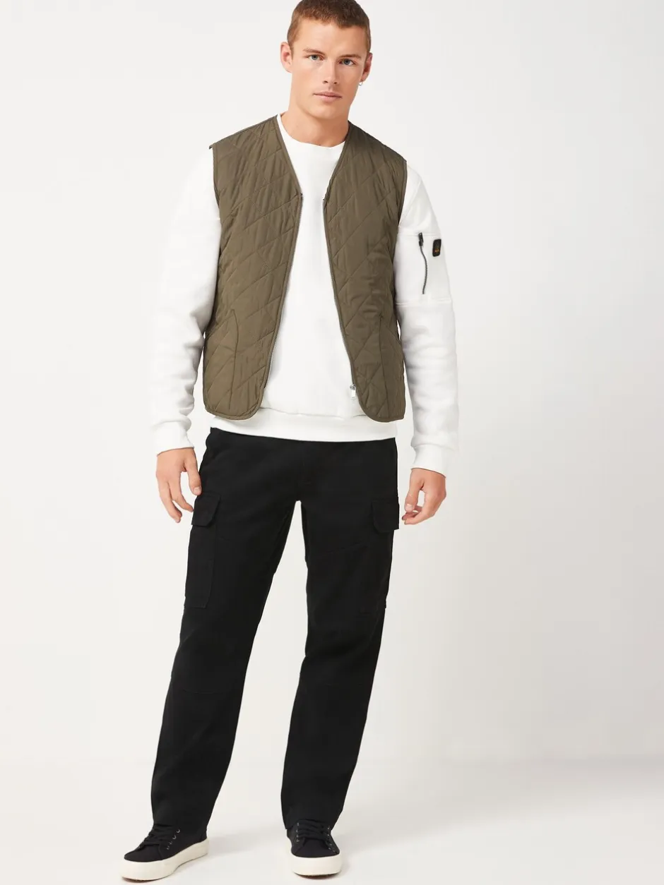 Broeken En Chino's*Next Zwart - Straight fit - Katoenen cargostretchbroek